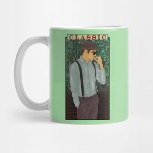 Classic Classic Style Man With a cigarette " Smoking " ( Drawing Vector Art Style )Style Man ( Drawing Vector Art Style ) Mug